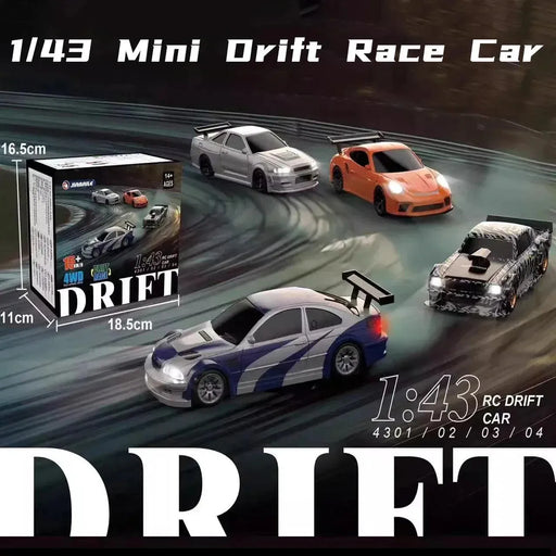 2.4G RC Drift Car 1/43 4WD Remote Control Car High Speed Four Wheel Drive Radio Controlled Mini Racing Car Model Boy Toy Gift RC Drift Car 4WD High Speed  Aliexpress Lacatang Shop 