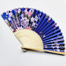 Exquisite Floral Print Bamboo Hand Fan - Foldable Cloth Accessory for Weddings, Parties, and Performances