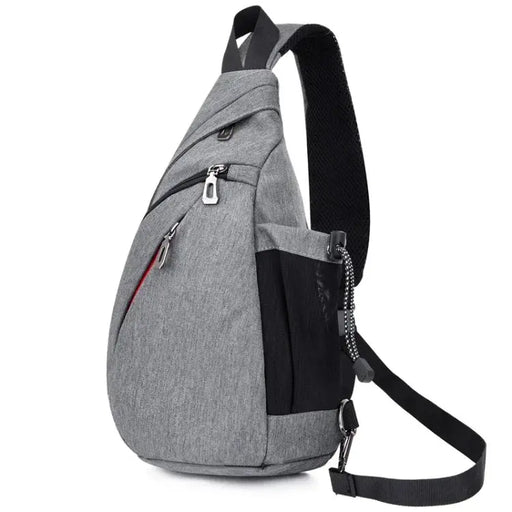 Oxford Cloth Chest Bag Men's Fashionable Crossbody Bag Outdoor Multifunctional Lightweight Casual Small Backpack.