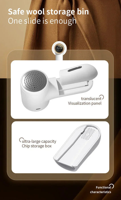 Xiaomi Electric Lint Remover Intelligent Digital Display USB Rechargeable Hairball Trimmer Portable Clothes Shaver 5 Gear Razor 
 Experience the Ultimate in Lint Removal: Xiaomi Electric Rechargeable Hairball Trimmer with Display & Adjustable Razor   Lacatang Shop Lacatang Shop 