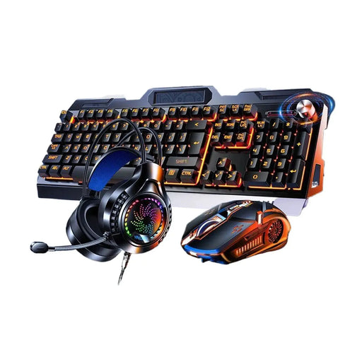 Backlit Wired Keyboard and Mouse Game Keyboard Mouse Earphone Set Of Real Mechanical Key Mouse Set 

Game in Style with Backlit Keyboard & Mouse Set: Mechanical Keys & Earphones Included!  Lacatang Shop Lacatang Shop 