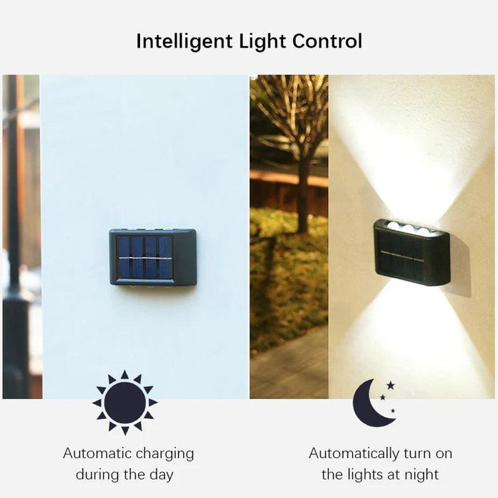 6LED Solar Lights, Outdoor Waterproof Atmosphere Wall Lamp,Up And Down LED Solar Lights Outdoor - Waterproof and Stylish Other AliExpress Lacatang Shop 