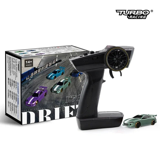 Turbo Racing 1:76 C64 C73 C72 C71 C74 Drift RC Car With Gyro Radio Full Proportional Remote Control Toys RTR Kit