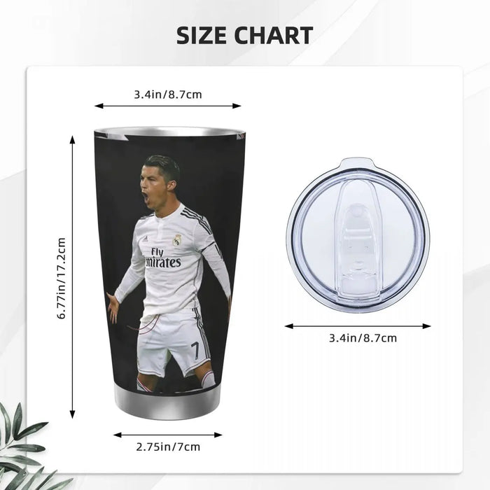 CR7-Cristiano 20oz Stainless Steel Insulated Thermal Coffee Car Cup Cold Hot Mugs Vacuum Flask 
Stay Energized with CR7-Cristiano's 20oz Insulated Coffee Cup, Keep Beverages Hot or Cold Anywhere!  Lacatang Shop Lacatang Shop 