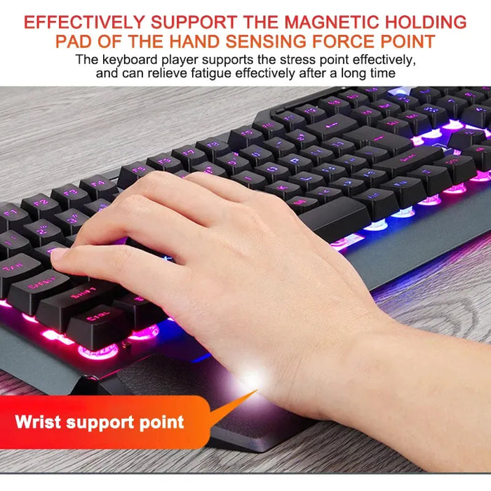 2024 618 teclado PRO Gaming Keyboard RGB LED Backlight Plug And Play White/Black Keyboard Ergonomic Design Waterproof Keycaps 2024 618 PRO Gaming Keyboard RGB LED, Waterproof, Ergonomic Design  Lacatang Shop Lacatang Shop 