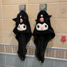 Kawaii Kuromi Plush Hair Drying Cap - Cute Anime Water Absorbent Head Towel for Girls Gift