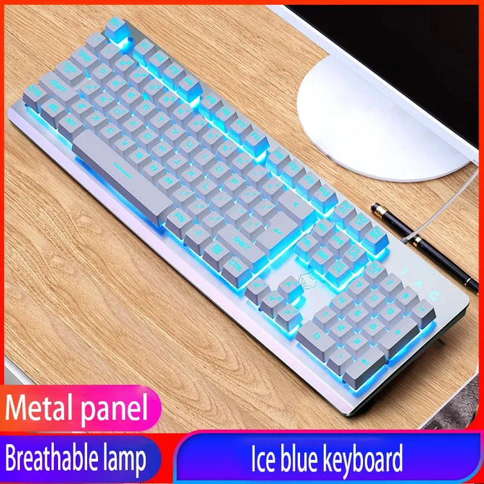 GX2 Wired Combination 104 Keys Mechanical Feel Keyboard and Mouse Replaceable Waterproof RGB Backlight Keyboard And Mouse Cover, Reference

Upgrade your setup with GX2 Wired Mechanical Keyboard and Mouse Set - Waterproof RGB, Replaceable Covers | Reference   Lacatang Shop Lacatang Shop 