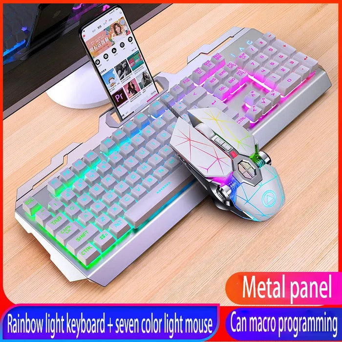 GX2 Wired Combination 104 Keys Mechanical Feel Keyboard and Mouse Replaceable Waterproof RGB Backlight Keyboard And Mouse Cover, Reference

Upgrade your setup with GX2 Wired Mechanical Keyboard and Mouse Set - Waterproof RGB, Replaceable Covers | Reference   Lacatang Shop Lacatang Shop 