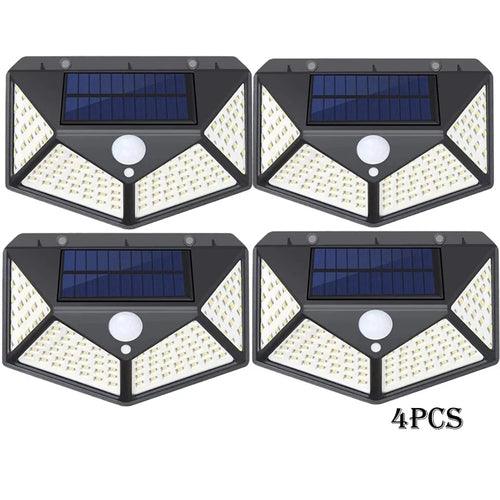 12 Pack Solar Lights Outdoor 100LED Wall Lamp Motion Sensor Security - Lacatang Shop