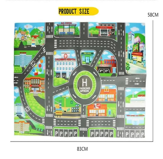 Interactive City Traffic Play Mat for Kids - Waterproof Educational Rug for Boys and Girls Interactive City Traffic Play Mat for Kids - Waterproof Educational   Lacatang Shop Lacatang Shop 