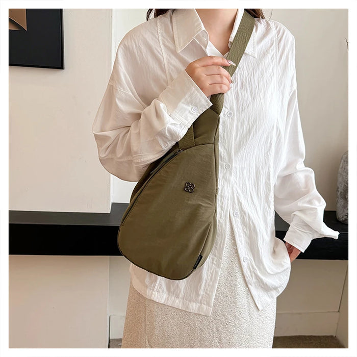 Nylon Zipper 2024 Hot Selling Women's Waist Packs Solid Color Versatile Casual Chest Bag Soft Simple Popular Crossbody Bag