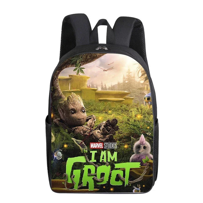 Groot Marvel Superhero Backpack - Adorable Cartoon Design for School and Office, Ideal Gift for Students and Kids