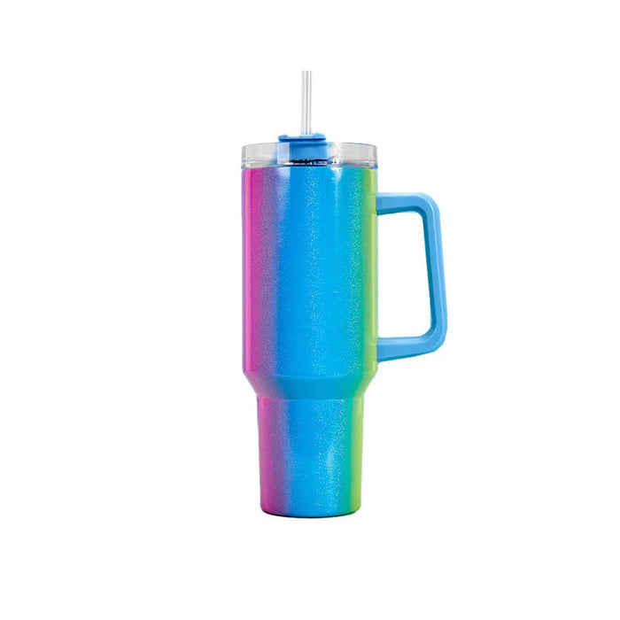 40oz Stainless Steel Insulated Hot Travel Mugs Water Bottle Thermal Vacuum Coffee Car Cup Cold Flask with Handle Straw