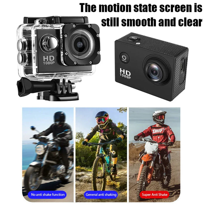 4K Ultra HD Action Camera 3MP 900mAh Underwater Waterproof Case Outdoor Sports Helmet Video Recording Cameras With 2.0 HD Screen