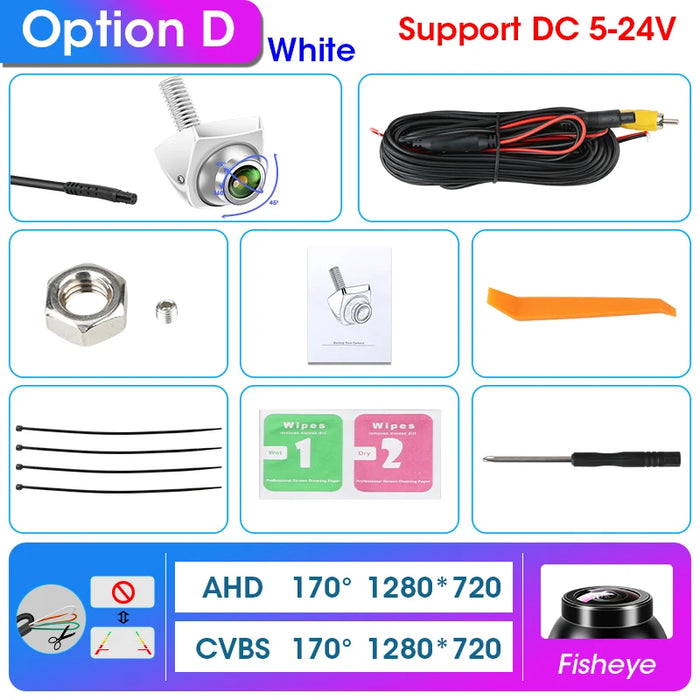 Develuck HD 1080P 170° Night Vision Waterproof Car Rear View Camera with Fisheye Golden Lens - Universal 12V Reverse System Develuck HD 1080P 170° Night Vision Waterproof Car Rear View Camera   Lacatang Shop Lacatang Shop 