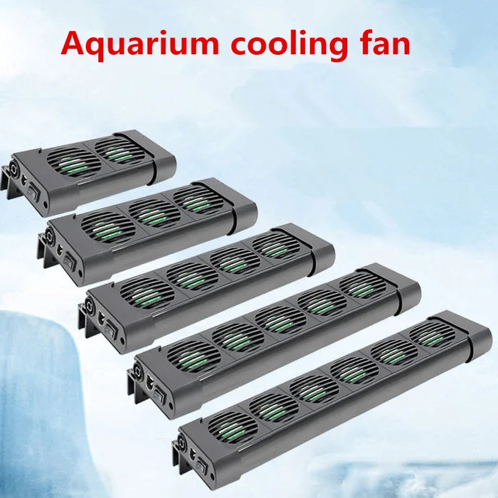 Aquarium Fish Tank Temperature Control Cooling Fan System - 2/3/4/5 Fan Set for Marine Ponds and Accessories