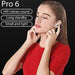 Original Pro 6 TWS Wireless Bluetooth Earphones Headphones Mini Fone Earphone Stereo Sport Headset For Xiaomi Android Earbuds - Lacatang Shop