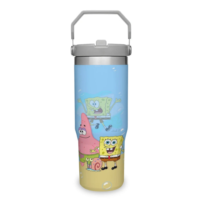 SpongeBob 30 oz Portable Car Cup Stainless Steel Insulated Tumblers Travel SpongeBob 30oz Insulated Car Cup - Portable Stainless Steel Tumbler  Lacatang Shop Lacatang Shop 