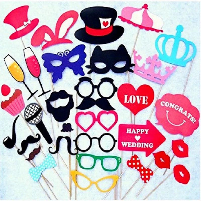 Photo Booth Props Wedding Decorations DIY Funny Masks Mr Mrs Photobooth Photo Props Accessories Event Party Supplies Baby Shower - Lacatang Shop