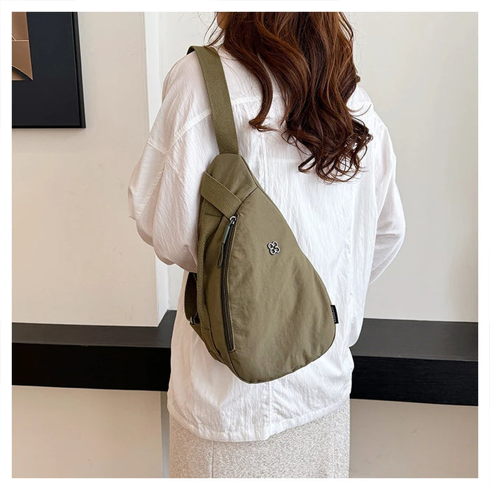 Nylon Zipper 2024 Hot Selling Women's Waist Packs Solid Color Versatile Casual Chest Bag Soft Simple Popular Crossbody Bag