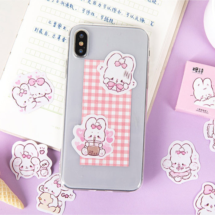 45 Pcs Cute Rabbit Kawaii Stickers for Daily Decoration and Scrapbooking in Korean Diary 45 Pcs Cute Rabbit Kawaii Stickers for Daily Decoration and   Lacatang Shop Lacatang Shop 