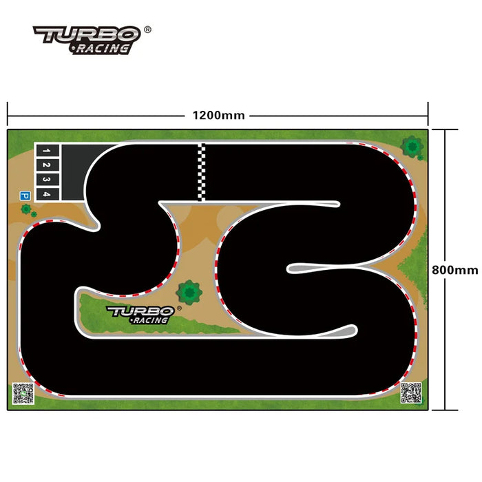 Portable Turbo Racing Rubber Track Mat for 1:76 RC Cars - Multiple Sizes Available Portable Turbo Racing Rubber Track Mat for 1:76 RC Cars - Multiple   Lacatang Shop Lacatang Shop 