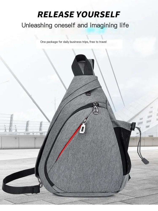 Oxford Cloth Chest Bag Men's Fashionable Crossbody Bag Outdoor Multifunctional Lightweight Casual Small Backpack