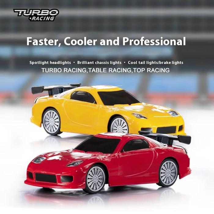 Turbo Racing 1/76 C71 C72 Drift Rc Car With Gyro Radio Full Proportional Remote Control Toys Rtr Table Toy Collection Model