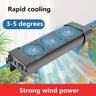 Aquarium Cooling Fan System for Fish Tanks - Adjustable Water Temperature Controller with 2/3/4/5 Fan Options for Marine and Pond Use