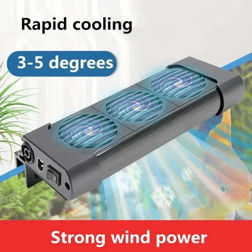 Aquarium Fish Tank Cooling Fan System Chiller Control Reduce Water Temperature 2/3/4/5 Fan Set Cooler Marine Pond Accessories Aquarium Fish Tank Cooling Fan System Chiller Control Reduce Water   Lacatang Shop Lacatang Shop 