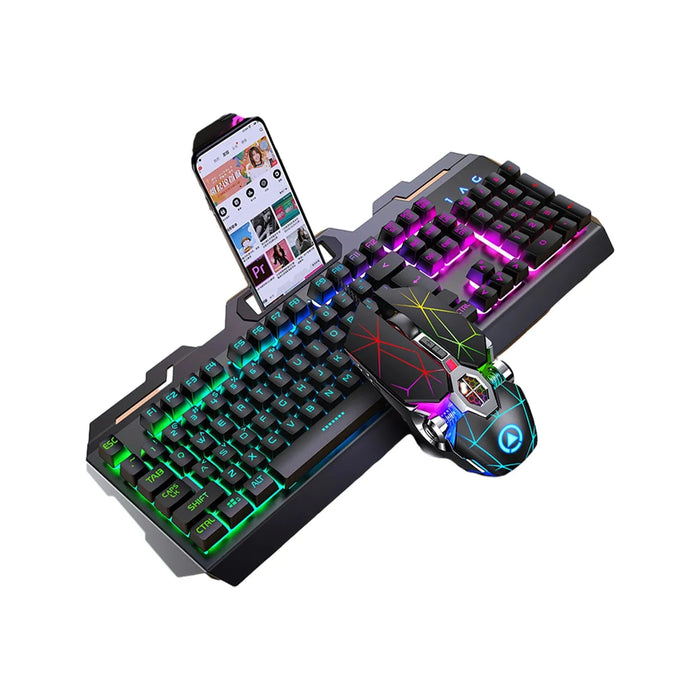 Backlit Wired Keyboard and Mouse Game Keyboard Mouse Earphone Set Of Real Mechanical Key Mouse Set 

Game in Style with Backlit Keyboard & Mouse Set: Mechanical Keys & Earphones Included!  Lacatang Shop Lacatang Shop 