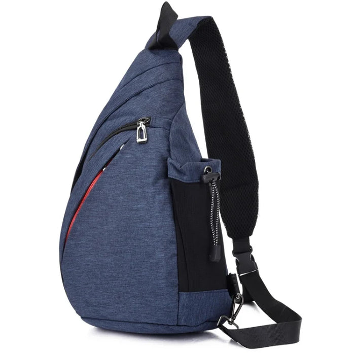 Oxford Cloth Chest Bag Men's Fashionable Crossbody Bag Outdoor Multifunctional Lightweight Casual Small Backpack