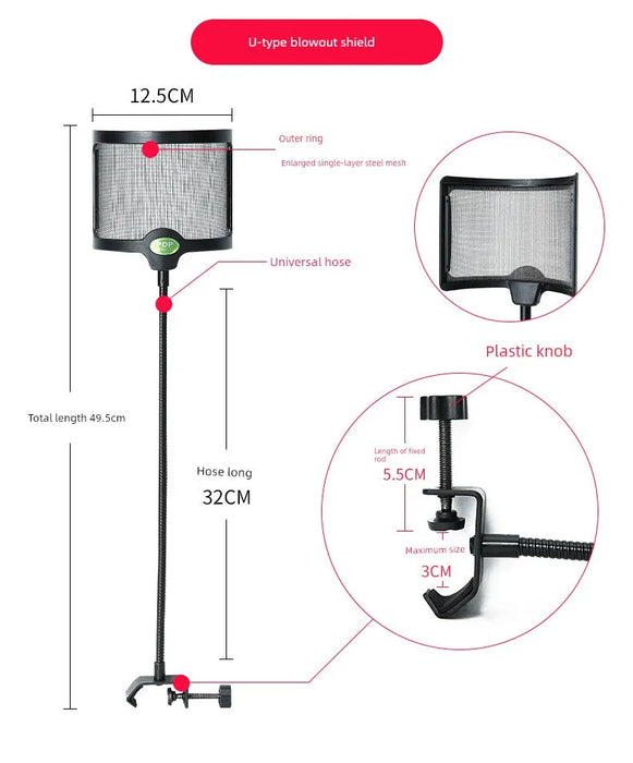 Oute Sound Anchor Microphone Anti-Spray Net Special for Recording Studio Condenser Microphone Karaoke Metal Spray-Proof Microphone Cover 

Upgrade Your Studio Mic: Oute Sound Anchor with Anti-Spray Net for Clear Recording and Karaoke Performance  Lacatang Shop Lacatang Shop 