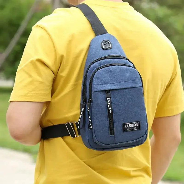 Men'S Trendy Business Chest Bag, Casual Earphones, Crossbody Bag, Men's Business Chest Bag - Stylish and Functional Other AliExpress Lacatang Shop 