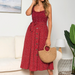 Women Spaghetti Straps Polka Dot Maxi Dress - Lacatang Shop