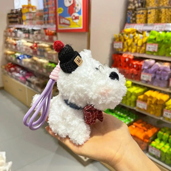 Cute Kawaii Plush Puppy Doll Toys Keychian Cartoon Bag Pendant Charms Car Keyring For Women Girls Birthday Gifts - Lacatang Shop