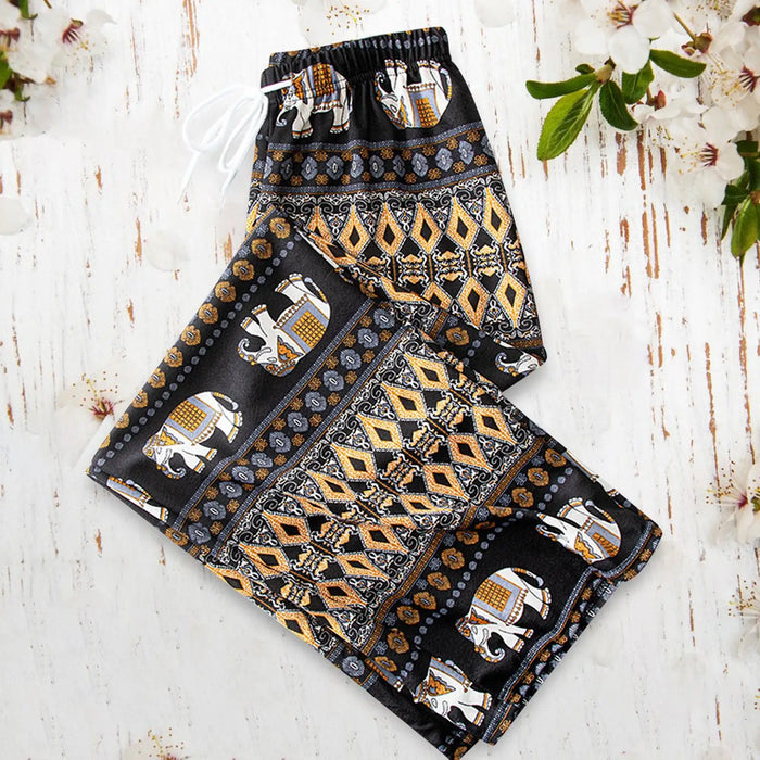 Harem Pants Women High Waist Outfits Hippy Boho Trousers for Women Wide Leg Hippie Pants for Female Women Ladies Summer