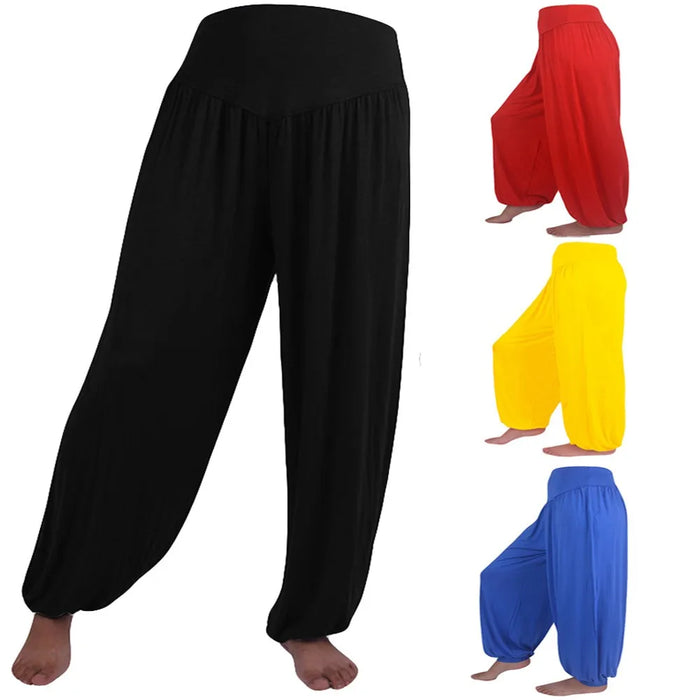 Women’s Elastic Loose Pants Casual Cotton Soft Yoga Sports Dance Pants Skin Friendly Comfortable Pants pantalones de mujer