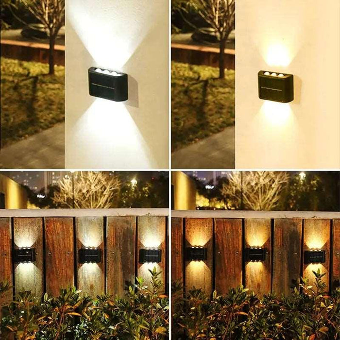 6LED Solar Lights, Outdoor Waterproof Atmosphere Wall Lamp,Up And Down LED Solar Lights Outdoor - Waterproof and Stylish Other AliExpress Lacatang Shop 