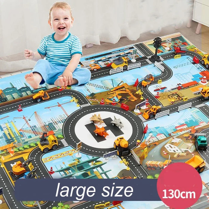 Interactive City Traffic Play Mat for Kids - Waterproof Educational Rug for Boys and Girls Interactive City Traffic Play Mat for Kids - Waterproof Educational   Lacatang Shop Lacatang Shop 