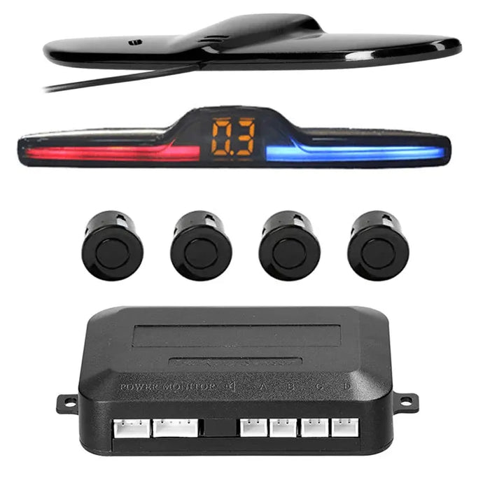 Car Reverse Radar Kit Vehicle Parking Sensor System with 4 Sensors Backup Assist System with LED Distance Display Sound Warning 

Enhance Parking Safety with Car Reverse Radar System - LED Display, 4 Sensors & Sound Warning  Lacatang Shop Lacatang Shop 