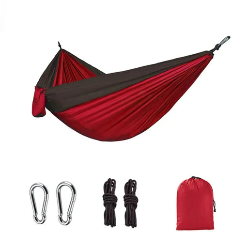 270x140cm Portable Hammocks Nylon Color Parachute Fabric Single and Double Size Outdoor Camping Hiking Garden Hammock.