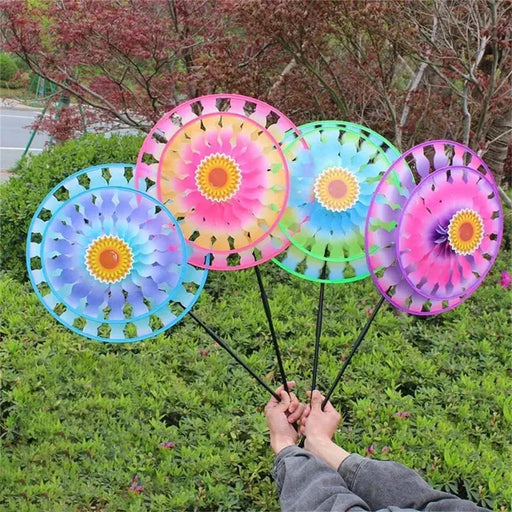 Colorful Double Layered Wind Spinners for Outdoor Garden Décor and Picnics Colorful Double Layered Wind Spinners for Outdoor Garden Décor and   Lacatang Shop Lacatang Shop 