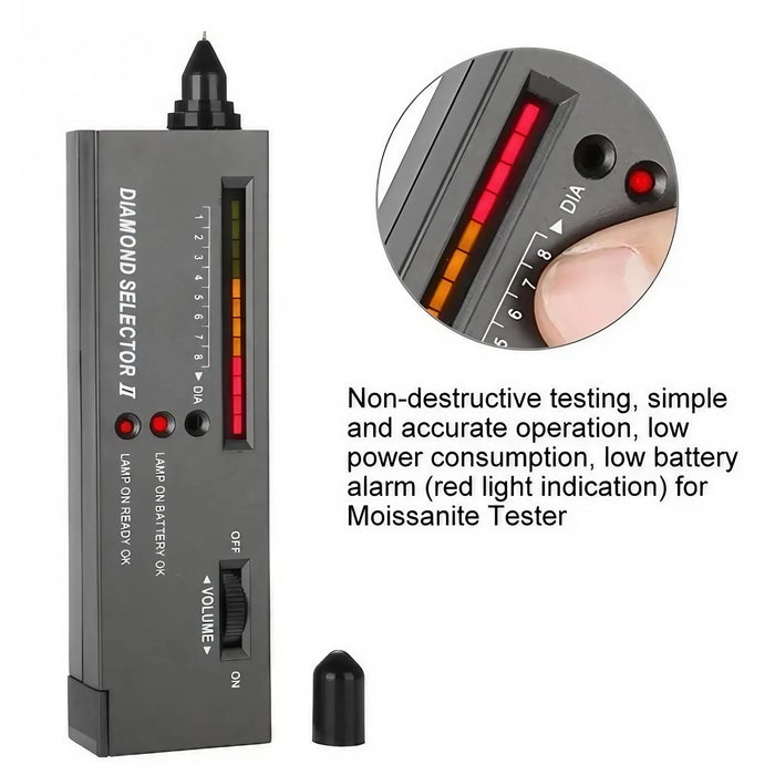 STONEGO Thermal Conductor Diamond Pen Hardness Tester Detecting The Authenticity of Diamonds Jadeite Jade Portable Test Tool STONEGO Thermal Conductor Diamond & Jadeite Hardness Tester Tool  Lacatang Shop Lacatang Shop 