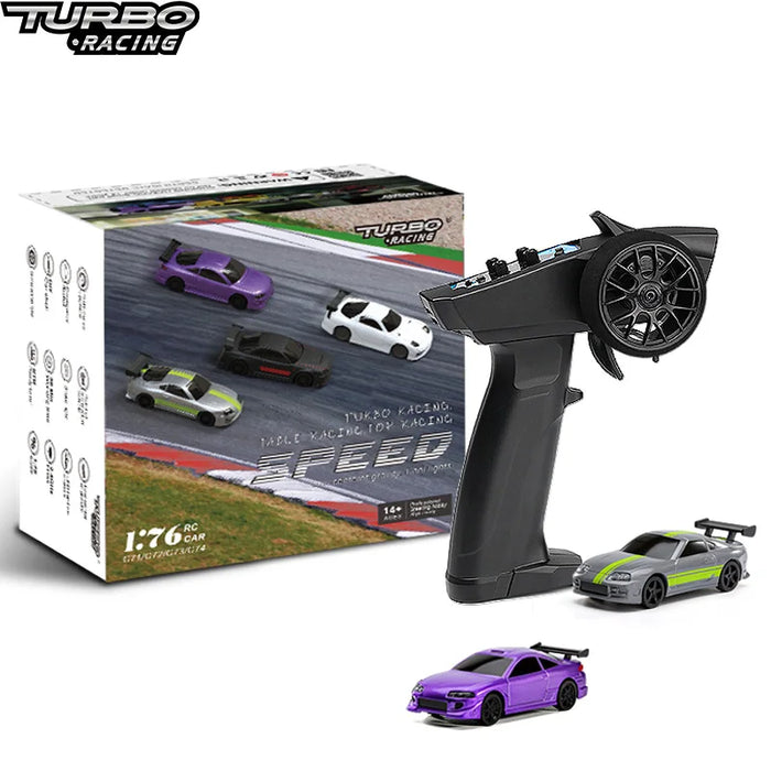 Turbo Racing 1:76 Scale RC Sport Car C72 C73 Table Game Racing Remote Control Mini Model Full Proportional RTR Kit Toys