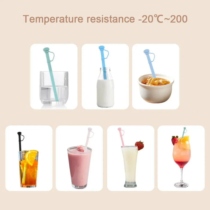 Eco-Friendly Silicone Straw with Dust Cap for Tumblers - Lacatang Shop