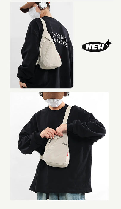 Nylon Zipper 2024 Hot Selling Waist Packs Solid Color Versatile Casual Chest Bag Soft Neutral Style Designer Crossbody Bag