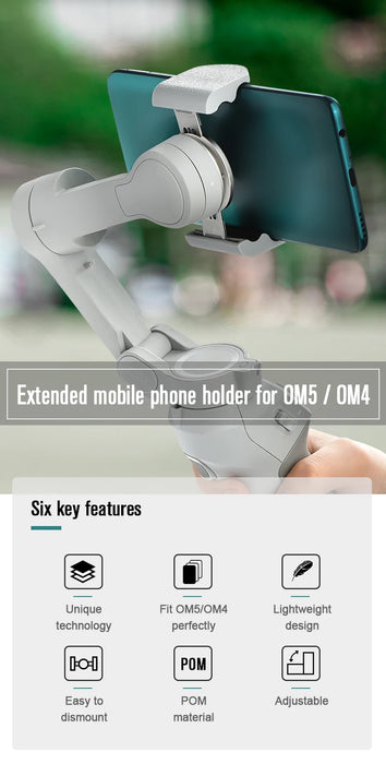 Extended Phone Clamp Holders for DJI OM 5 OSMO Mobile 5 Handheld Stabilizer OM4 SE Extension Buckle Phone Clip OM5 Accessories