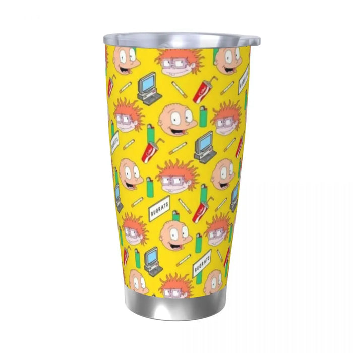 R-Rugrats 20oz Stainless Steel Insulated Thermal Coffee Car Cup Cold Hot Mugs Vacuum Flask Rugrats 20oz Insulated Stainless Steel Coffee Car Cup - Hot & Cold  Lacatang Shop Lacatang Shop 