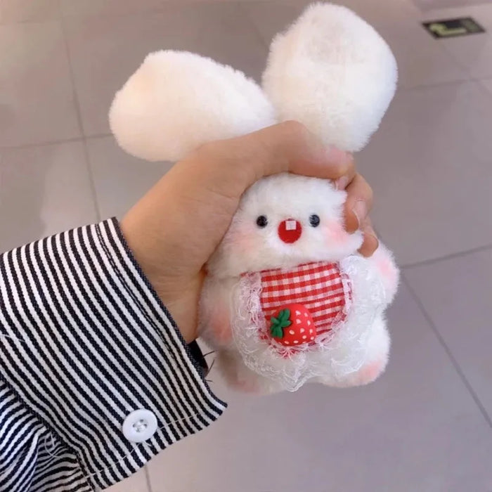 Cartoon Plush Rabbit Furry Keychain Carkey Pendant Women Purse Decorations Gift